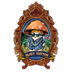 Bluey Vuitton Collectible Mushroom Sticker